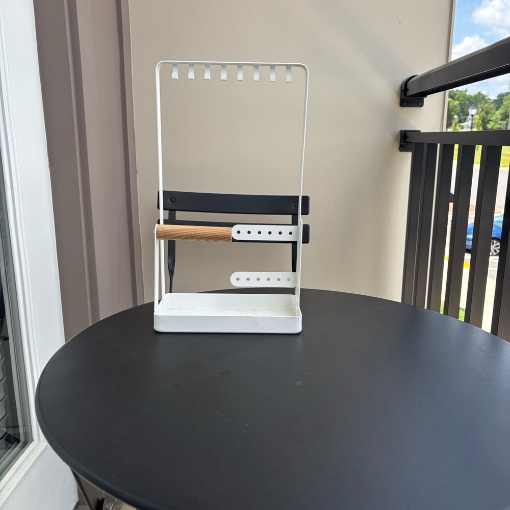 White and Black Jewelry Stand